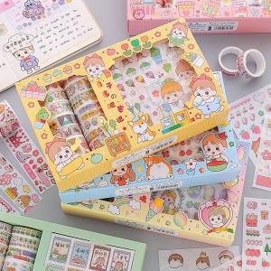 2 Sheets Cartoon Animal Alphabet Stickers