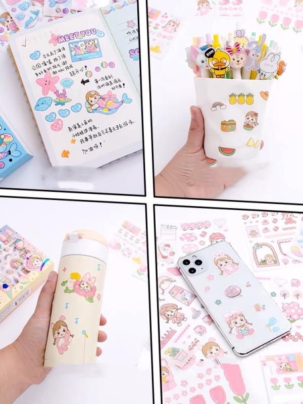 Cartoon Scrapbook Decorating Stickers Box