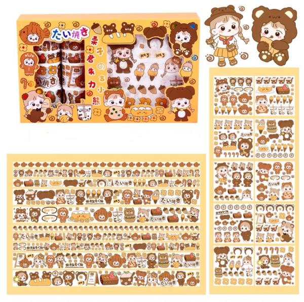 Cartoon Scrapbook Decorating Stickers Box