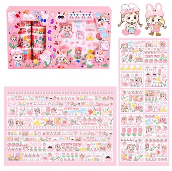 Cartoon Scrapbook Decorating Stickers Box