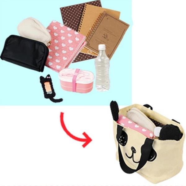 Cartoon Panda Canvas Small Handbag