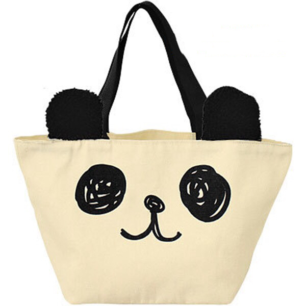 Cartoon Panda Canvas Small Handbag