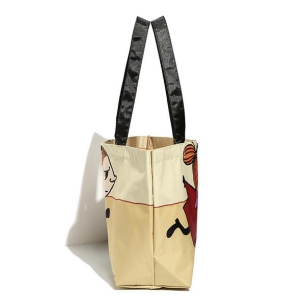 Cartoon Girl Waterproof Large Tote