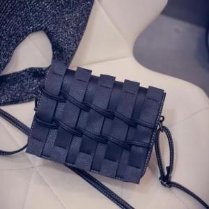 Durable Black Canvas Casual Crossbody Bag