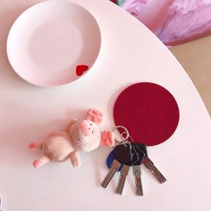 Nici Cartoon Pink Plush Pig Keyring