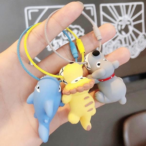 Cartoon Resin Animal Keyring