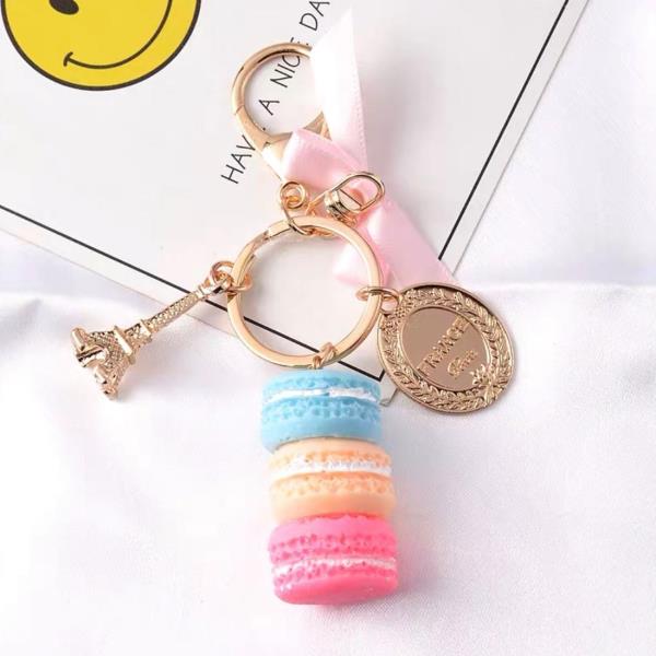 Paris Tower Macaron Keychain Bag Decoration