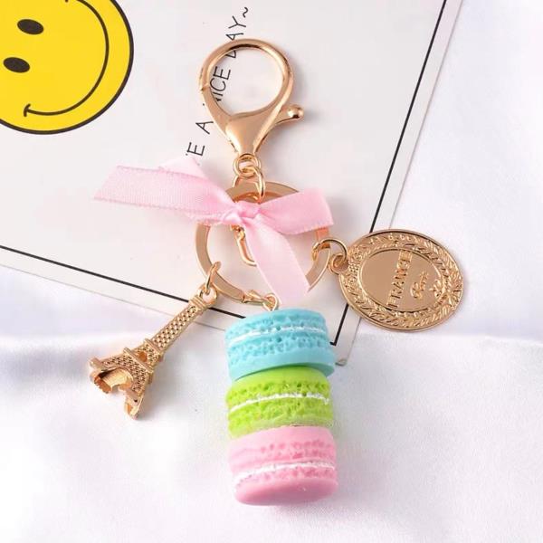 Paris Tower Macaron Keychain Bag Decoration