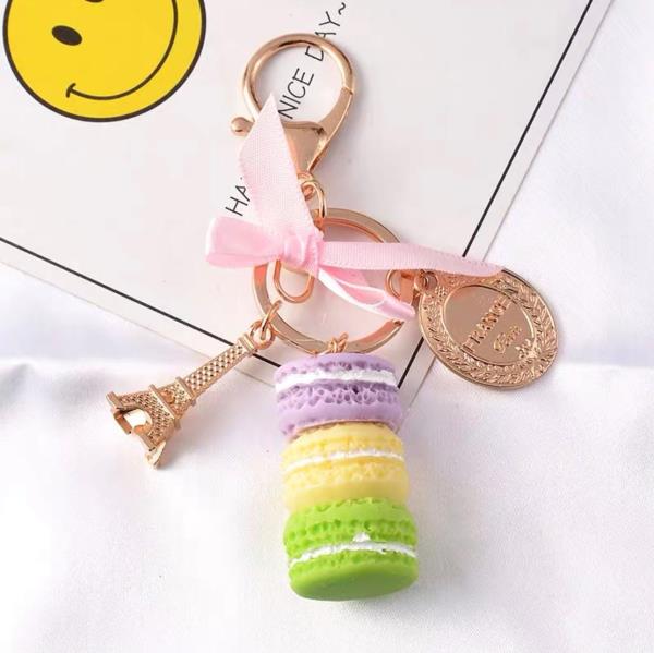 Paris Tower Macaron Keychain Bag Decoration