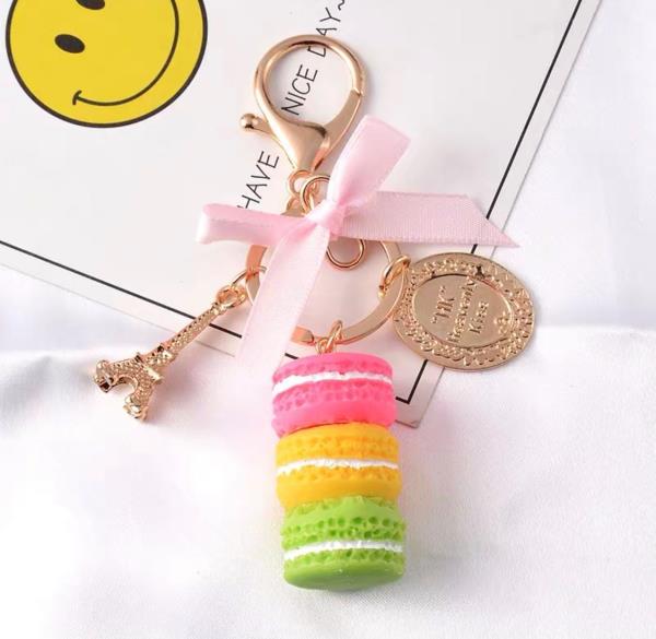 Paris Tower Macaron Keychain Bag Decoration