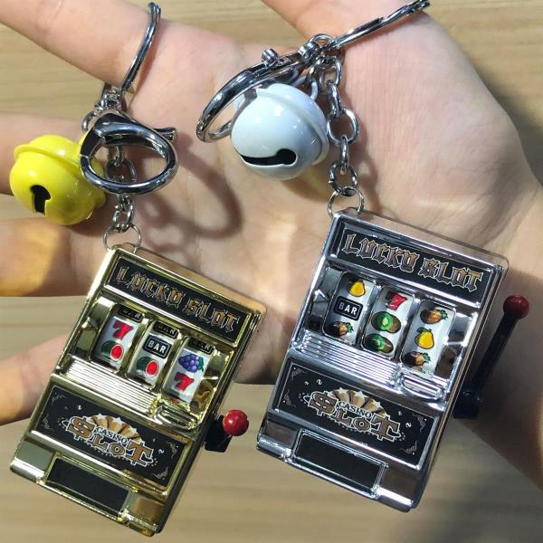 Fun Toy Fruit Slot Machine Key Chain