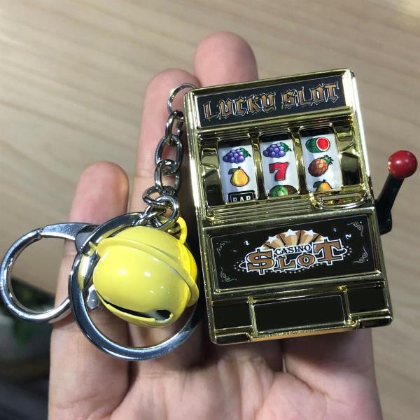 Fun Toy Fruit Slot Machine Key Chain