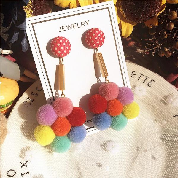 Cashmere Sunflower Drop Earrings