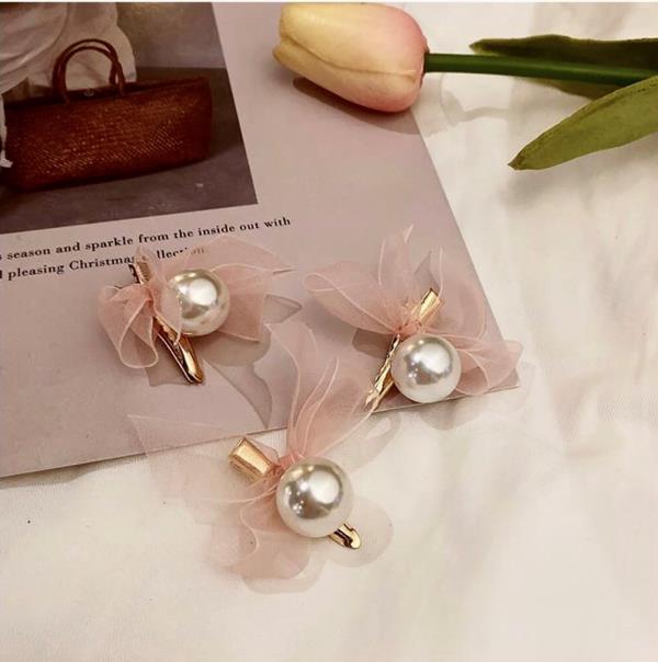 Pearl Lace Bow Hair Pin