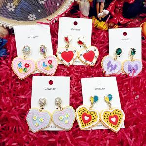 Cartoon Heart Cookie Earrings