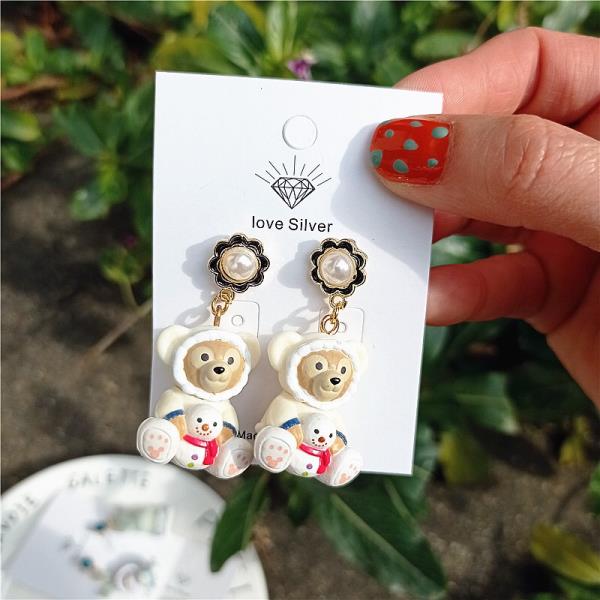 Winter White Bear Earrings