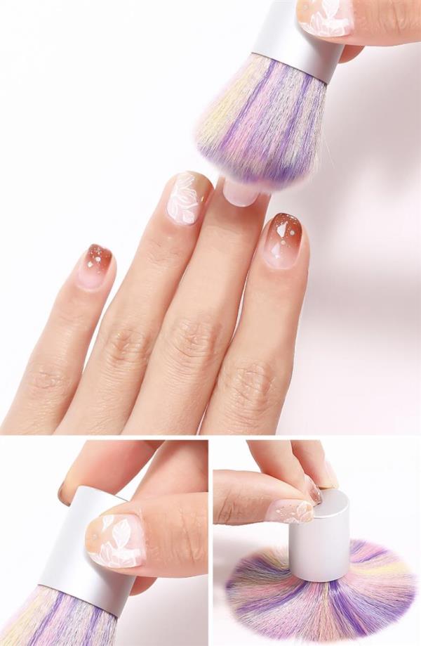 Rainbow Colour Multifunction Nail Brush