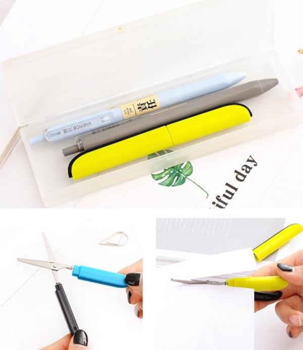 Deli Portable Blue Folding Mini Scissor