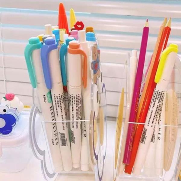 Cartoon Acrylic Accessories Pen Holder