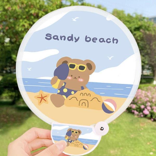 Cartoon Portable Round Handhold Fan