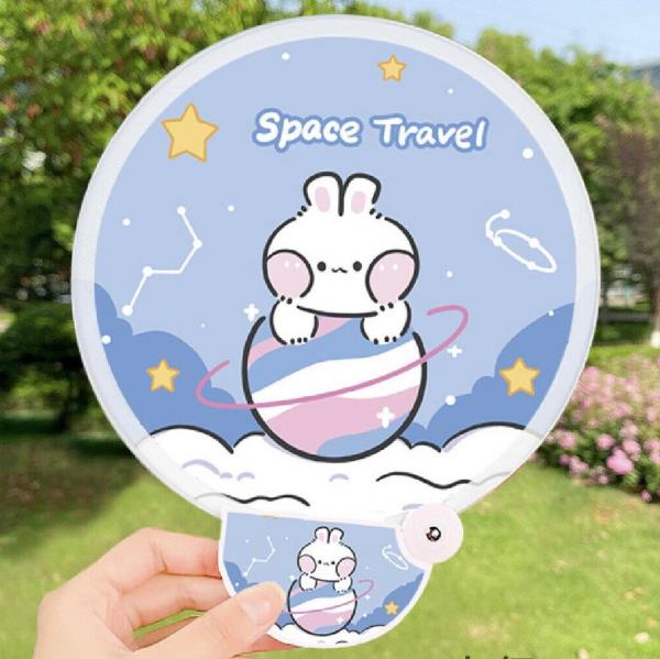 Cartoon Portable Round Handhold Fan