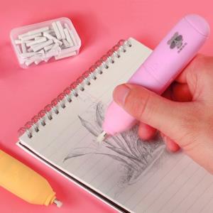 Cartoon Electric Eraser Pen With 10 Refills