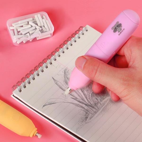 Cartoon Electric Eraser Pen With 10 Refills