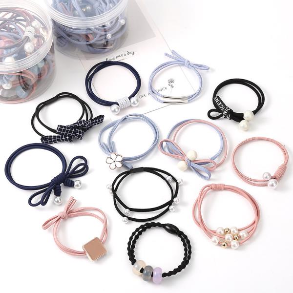 12 Lace High Elastic Hair Ties