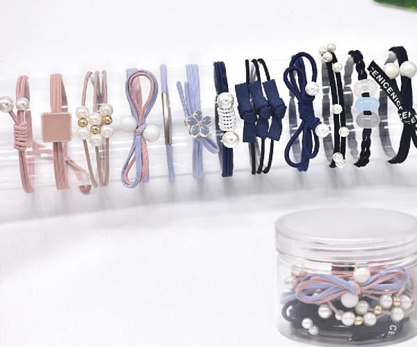 12 Lace High Elastic Hair Ties