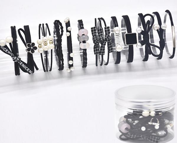 12 Lace High Elastic Hair Ties