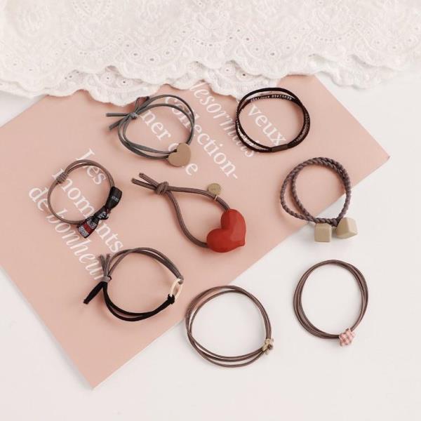 8 Pcs Lace High Elastic Hair Ties