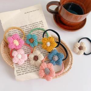 Chiffon Pearl Flower Hair Tie