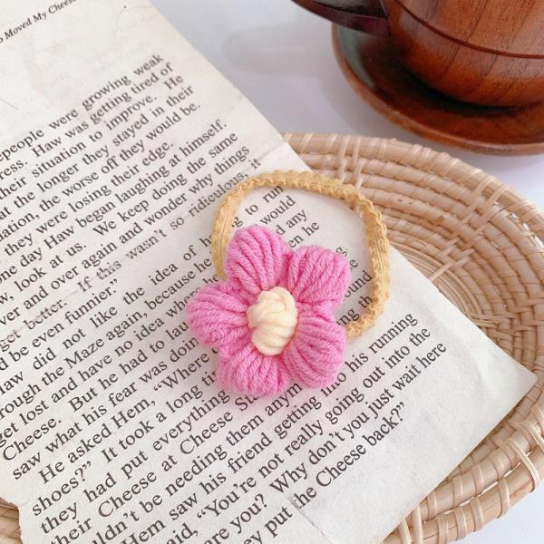 Cute Woven Thread Flower Hair Tie