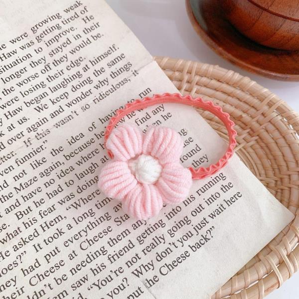 Cute Woven Thread Flower Hair Tie