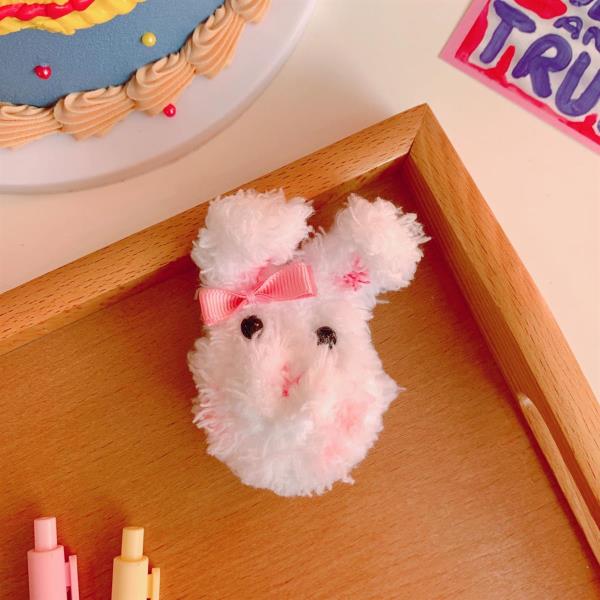 4 Cartoon Animal Fluffy Brooches