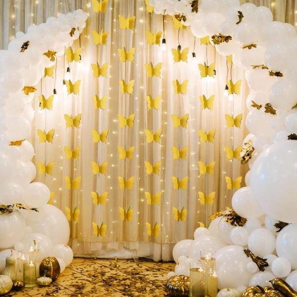 3D Wedding Birthday Butterfly Tassel Paper Banner