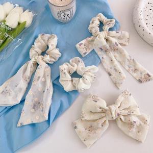 Fairy Chiffon Bow Scrunchies Hair Tie