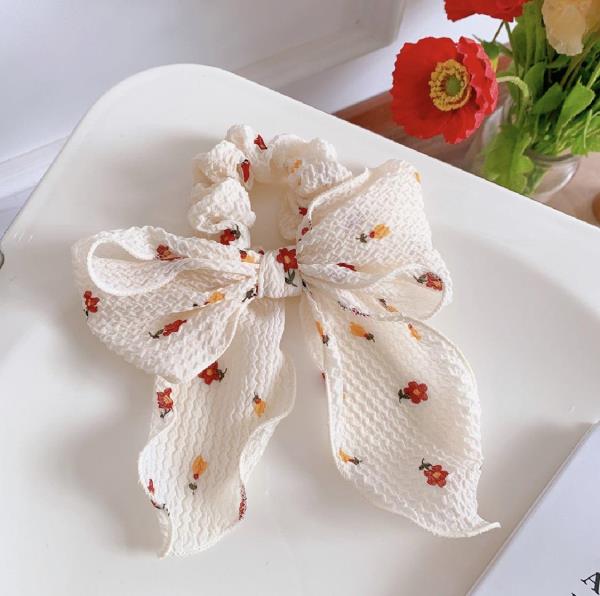 Fairy Chiffon Bow Scrunchies Hair Tie