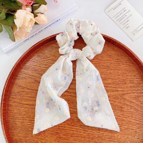 Fairy Chiffon Bow Scrunchies Hair Tie