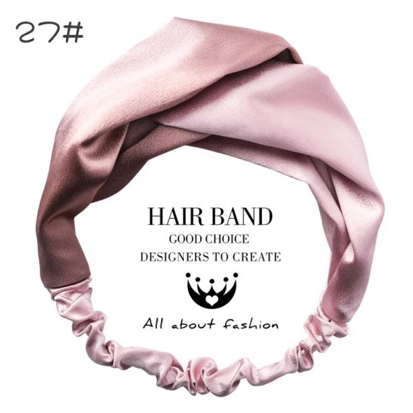  Elastic Twist Satin Knot Headband