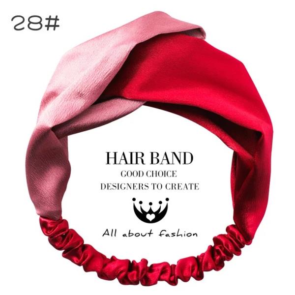  Elastic Twist Satin Knot Headband