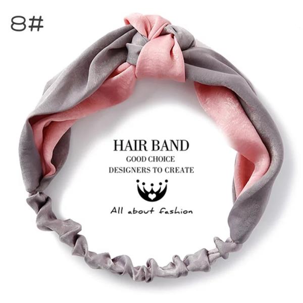  Elastic Twist Satin Knot Headband