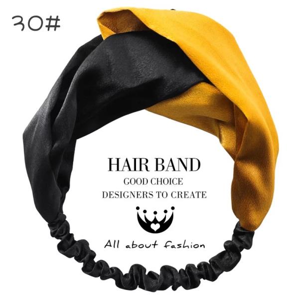  Elastic Twist Satin Knot Headband