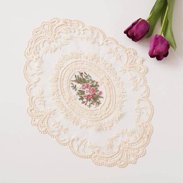 Embroidered Flower Lace Placemat