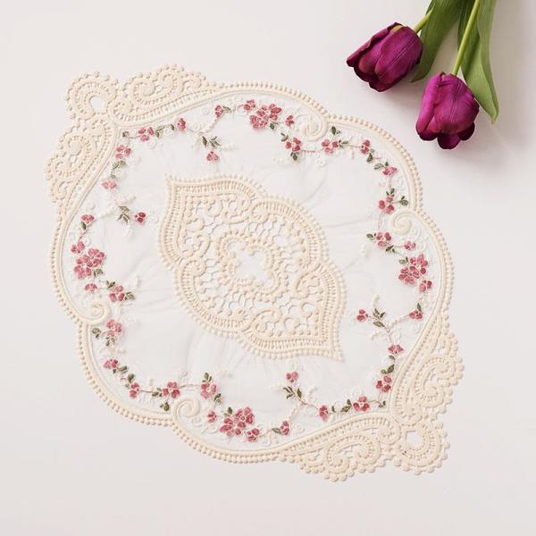 Embroidered Flower Lace Placemat