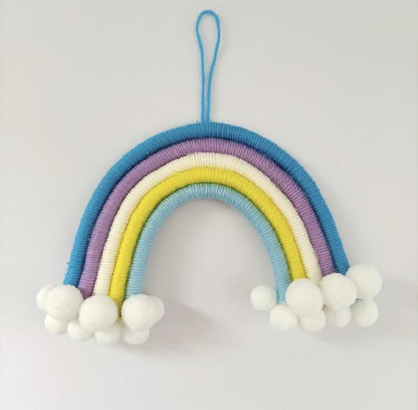 Woven Rainbow Cloud Wall Decoration