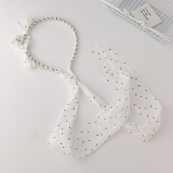 Fairy Chiffon Spot Bow Belt Headband