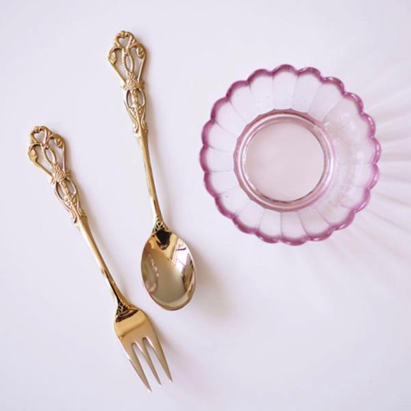 Retro Hollow Spoon Fork Set