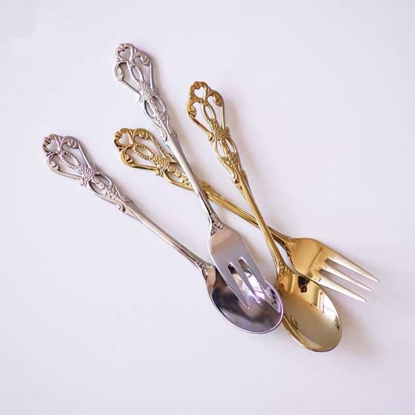 Retro Hollow Spoon Fork Set