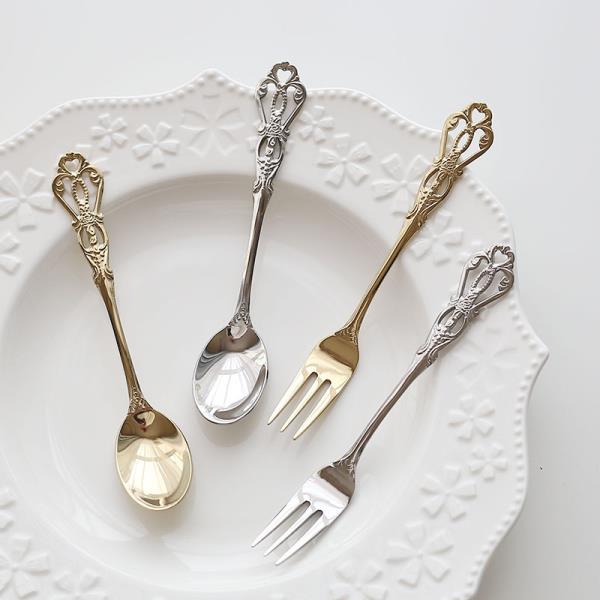 Retro Hollow Spoon Fork Set